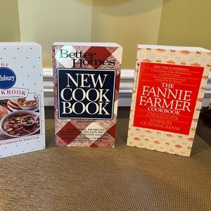 The Bantam Kitchen Library 3 Vintage Cookbooks , Fannie Farmer, Pillsbury